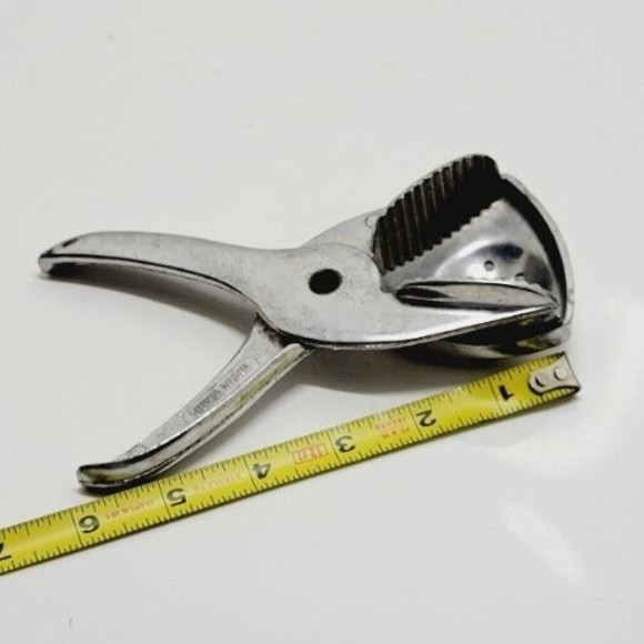 VTG IRVIN WARE Hand Held Citrus Squeezer Lemon Juice Barware Silver MADE IN USA - Picture 9 of 9